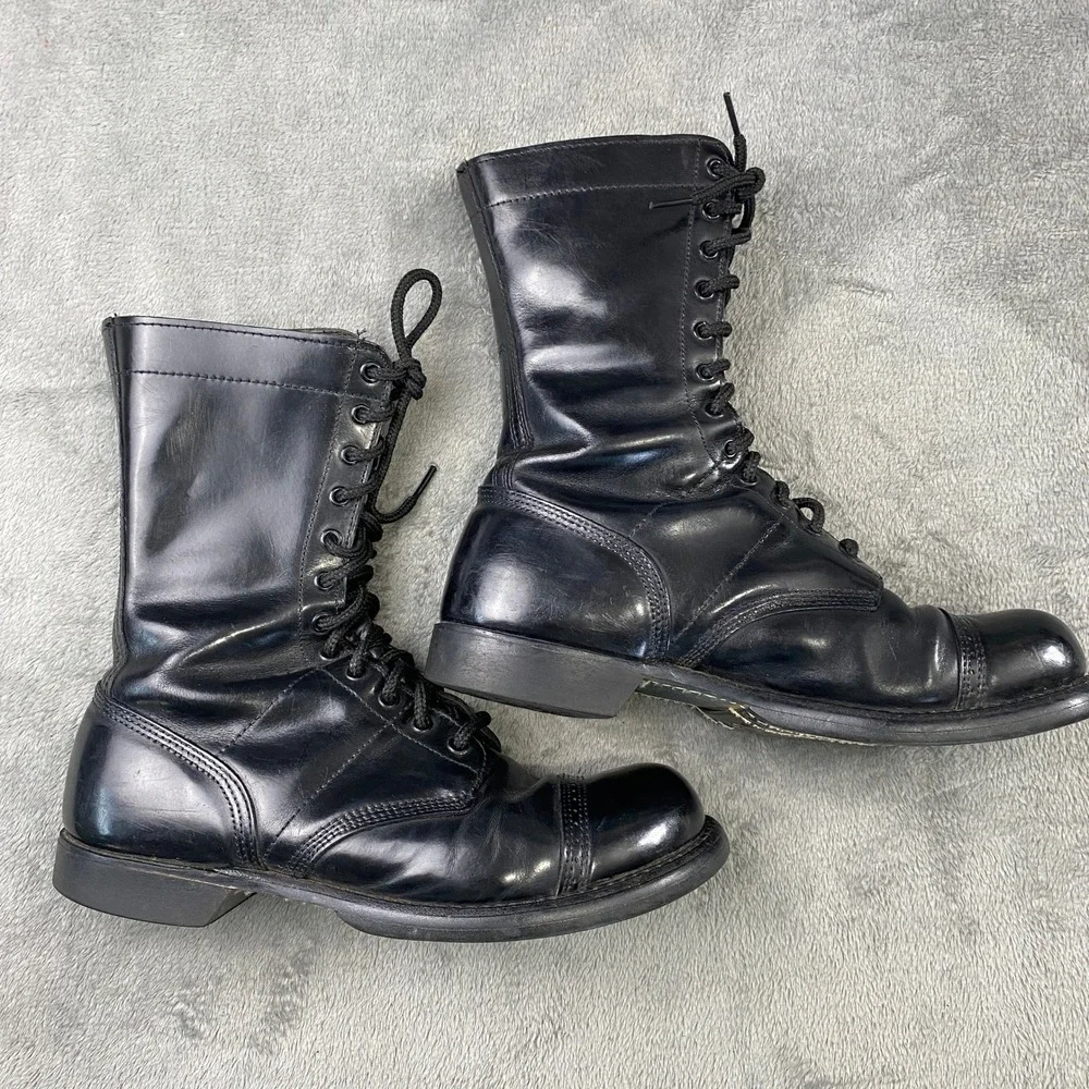 Corcoran Jump Boots Mens 10 D Black Leather Cap Toe Paratrooper Combat 1500